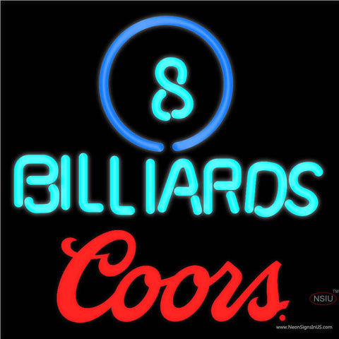 Coors Ball Billiards Pool Neon Beer Sign   x 