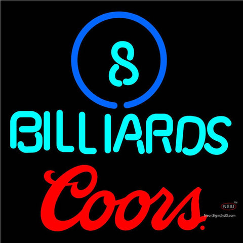 Coors Ball Billiards Pool Neon Beer Sign   x