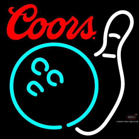 Coors Bowling Neon White Sign   x 