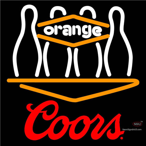 Coors Bowling Orang Neon Sign   x