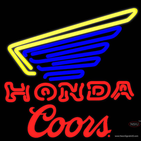Coors Honda Motorcycle Gold Wing Real Neon Glass Tube Neon Sign  7 x 