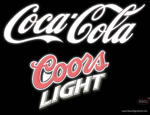 Coors Light Coca Cola White Sign