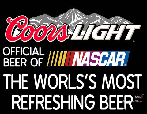 Coors Light Logo With NASCAR- Neon Sign