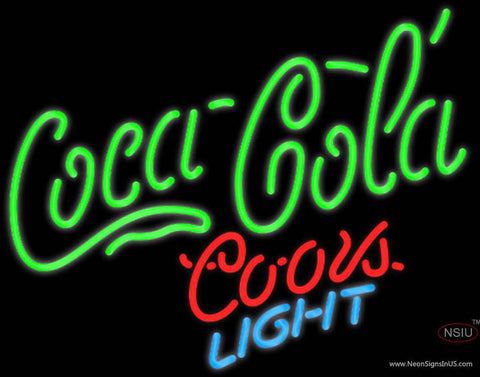 Coors Light Neon Coca Cola Green Real Neon Glass Tube Neon Sign