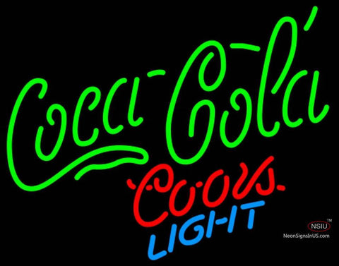 Coors Light Neon Coca Cola Green Neon Sign  