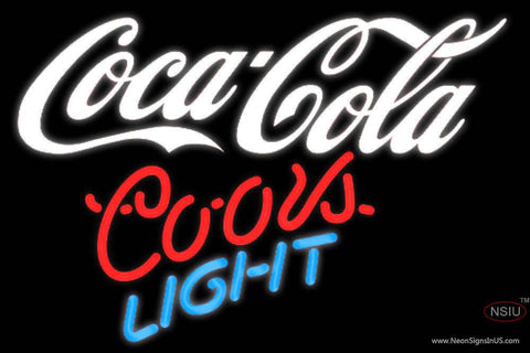 Coors Light Neon Coca Cola White Real Neon Glass Tube Neon Sign  7