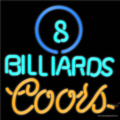 Coors Neon Ball Billiards Pool Neon Beer Sign   x 