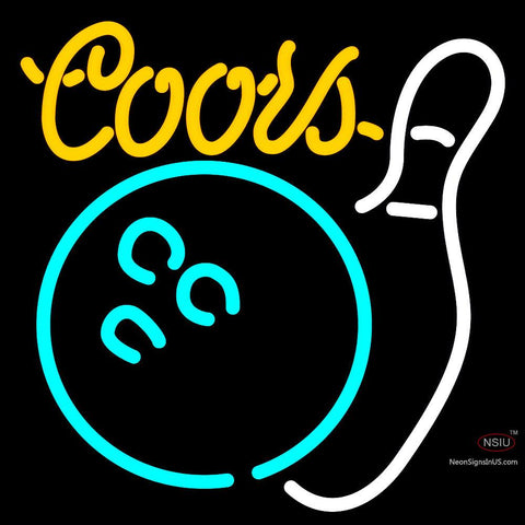Coors Neon Bowling Neon Blue White Neon Sign   x 