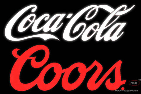 Coors Neon Coca Cola White Real Neon Glass Tube Neon Sign