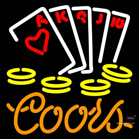 Coors Neon Poker Ace Series Neon Sign 7  x 