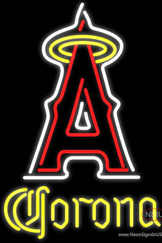 Corona Los Angeles Angels Of Anaheim MLB Real Neon Glass Tube Neon Sign