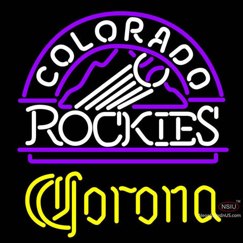 Corona Colorado Rockies MLB Neon Sign