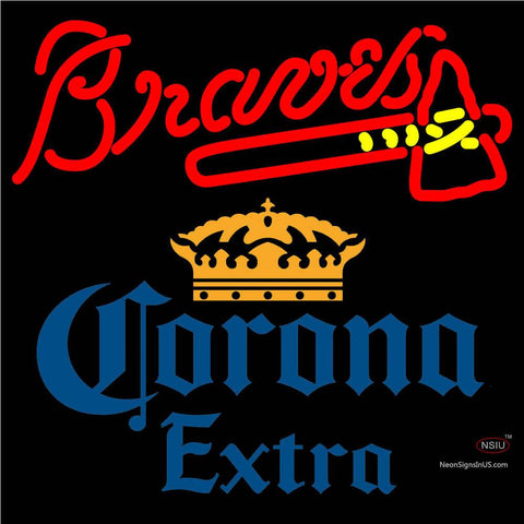 Corona Extra Atlanta Braves MLB Neon Sign  x 