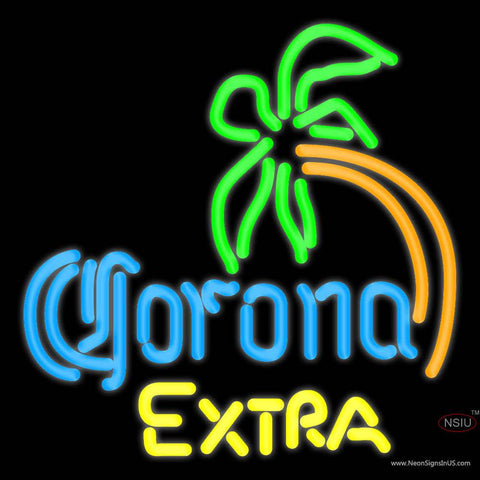 Corona Extra Curved Palm Tree Neon Beer Sign x 