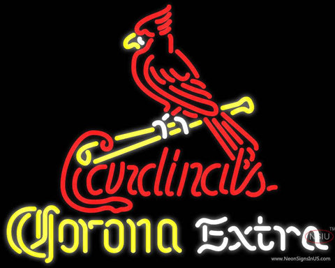 Corona Extra Neon St Louis Cardinals MLB Real Neon Glass Tube Neon Sign 