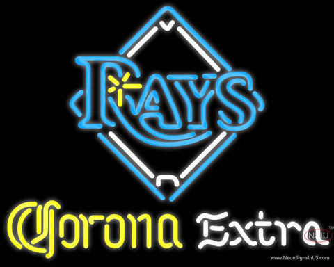 Corona Extra Neon Tampa Bay Rays MLB Real Neon Glass Tube Neon Sign 