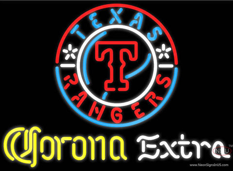 Corona Extra Neon Texas Rangers MLB Real Neon Glass Tube Neon Sign  7