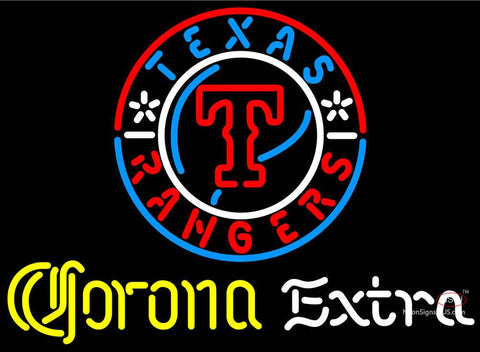 Corona Extra Neon Texas Rangers MLB Neon Sign  7 