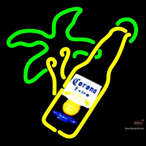 Corona Extra Palm Tree Bottle Neon Beer Sign x 