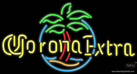 Corona Extra Palm Tree Circle Neon Beer Sign