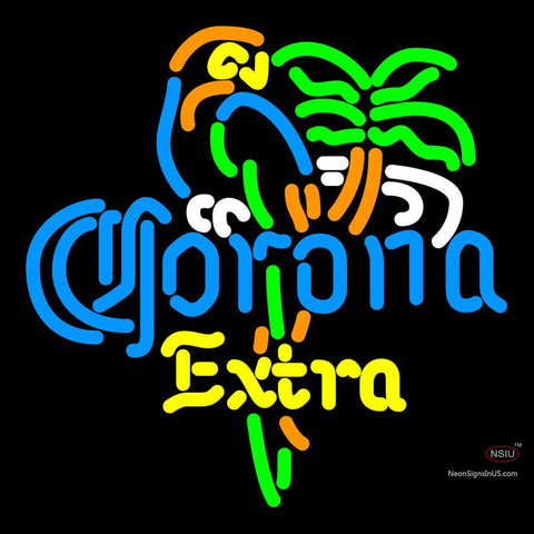 Corona Extra Parrot Palm Tree Neon Beer Sign x 