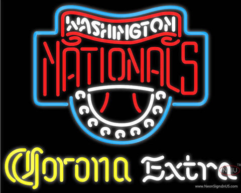 Corona Extra Washington Nationals MLB Real Neon Glass Tube Neon Sign  7 