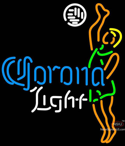 Corona Light Ball Volleyball Boy Neon Beer Sign