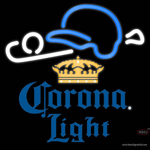 Corona Light Baseball Real Neon Glass Tube Neon Sign  x