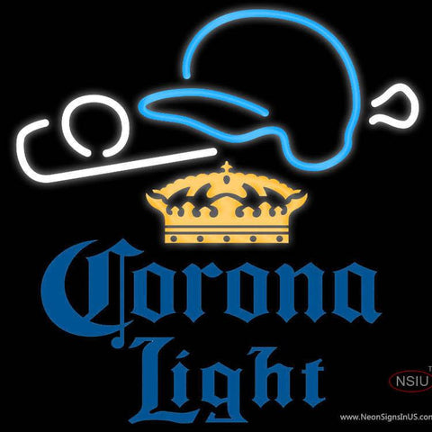 Corona Light Baseball Real Neon Glass Tube Neon Sign  x