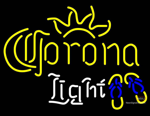 Corona Light Flip Flops Neon Beer Sign 