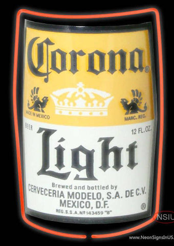 Corona Light Label Neon Beer Sign