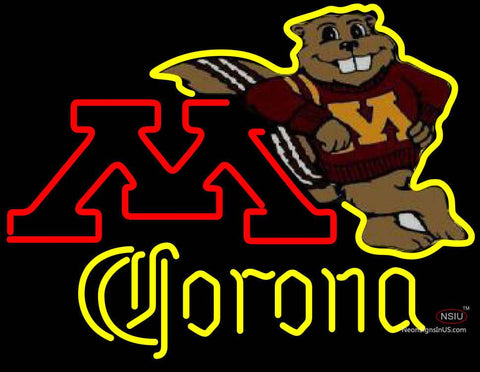 Corona Minnesota Golden Gophers Hockey Neon Sign Type 