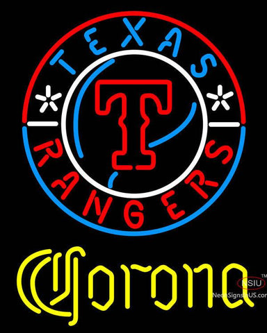 Corona Texas Rangers MLB Neon Signs