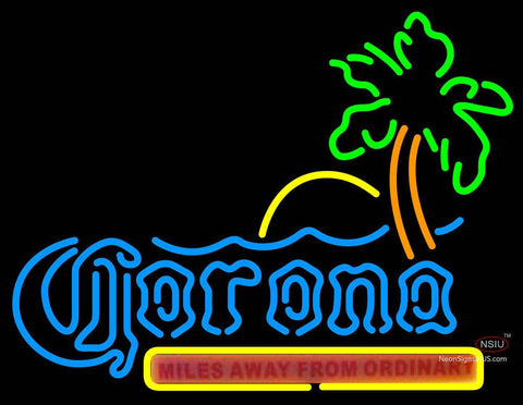 Corona Beach Sunset Tree Neon Beer Sign