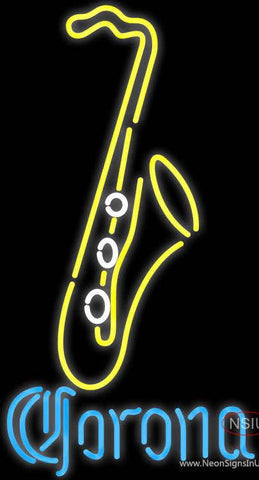 Corona Yellow Saxophone Neon Beer Sign 