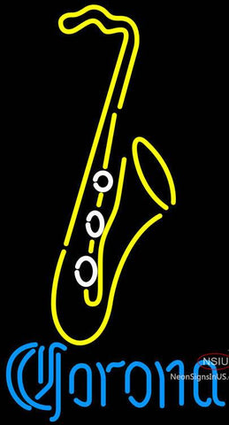 Corona Yellow Saxophone Neon Beer Sign