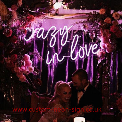 Crazy In Love Wedding Home Deco Neon Sign