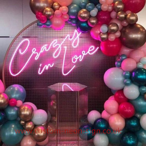 Crazy In Love Wedding Home Deco Neon Sign