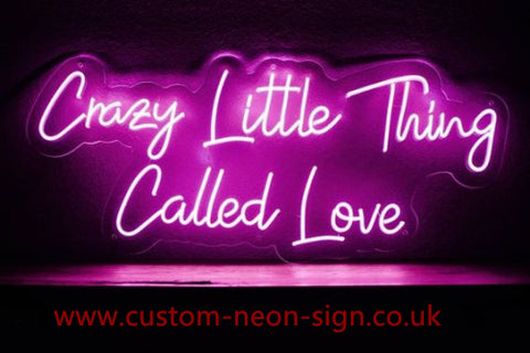 Crazy Litle Thing Called Love Wedding Home Deco Neon Sign