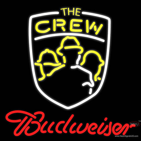 Crew Budweiser Real Neon Glass Tube Neon Sign 