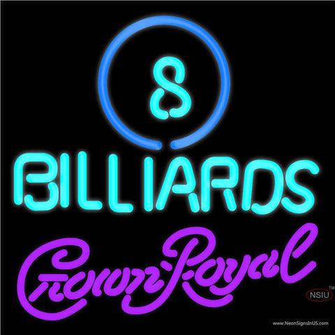 Crown Royal Ball Billiards Pool Real Neon Glass Tube Neon Sign   x 
