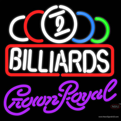 Crown Royal Ball Billiards Text Pool Real Neon Glass Tube Neon Sign   x 