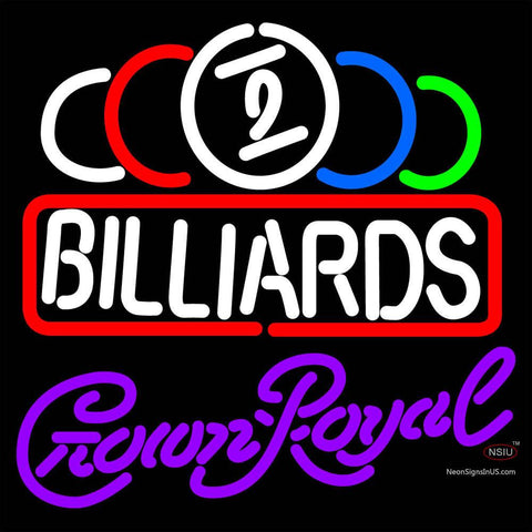 Crown Royal Ball Billiards Text Pool Neon Sign   x 