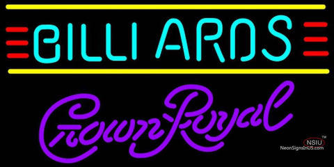 Crown Royal Billiards Text Borders Pool Neon Sign  7 