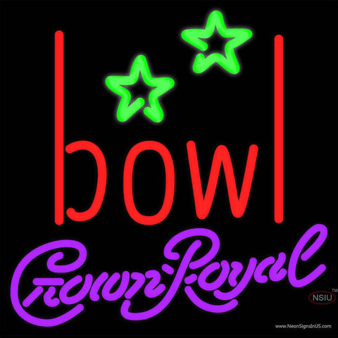 Crown Royal Bowling Alley Real Neon Glass Tube Neon Sign   x 