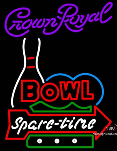 Crown Royal Bowling Spare Time Neon Sign  