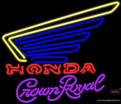 Crown Royal Honda Motorcycles Gold Wing Real Neon Glass Tube Neon Sign