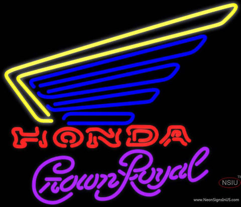 Crown Royal Honda Motorcycles Gold Wing Real Neon Glass Tube Neon Sign 