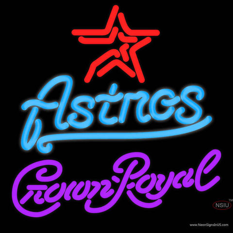 Crown Royal Houston Astros MLB Real Neon Glass Tube Neon Sign   x 