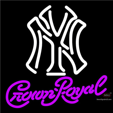 Crown Royal New York Yankees White MLB Neon Sign   x 